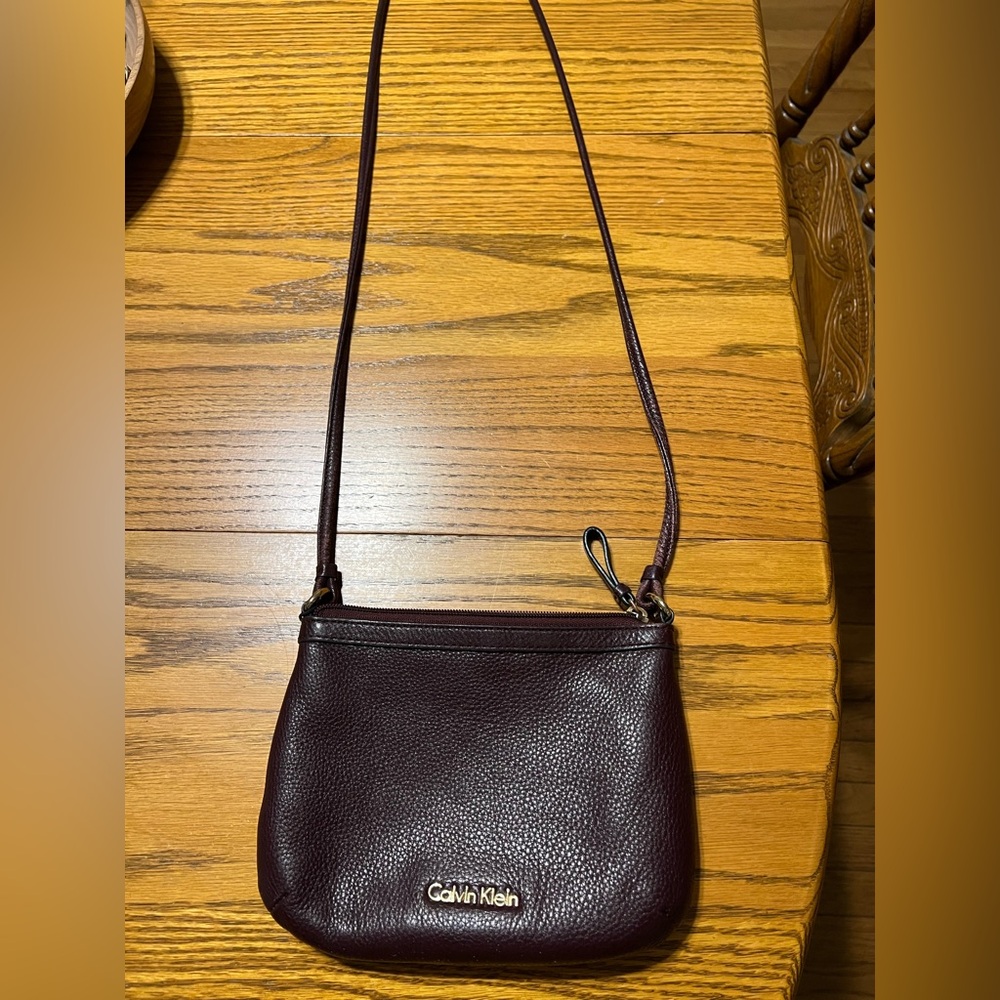 Calvin Klein Deep Burgundy Crossbody Bag